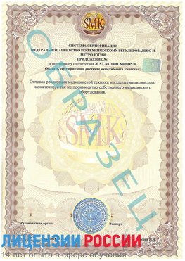 Образец сертификата соответствия (приложение) Орда Сертификат ISO 13485
